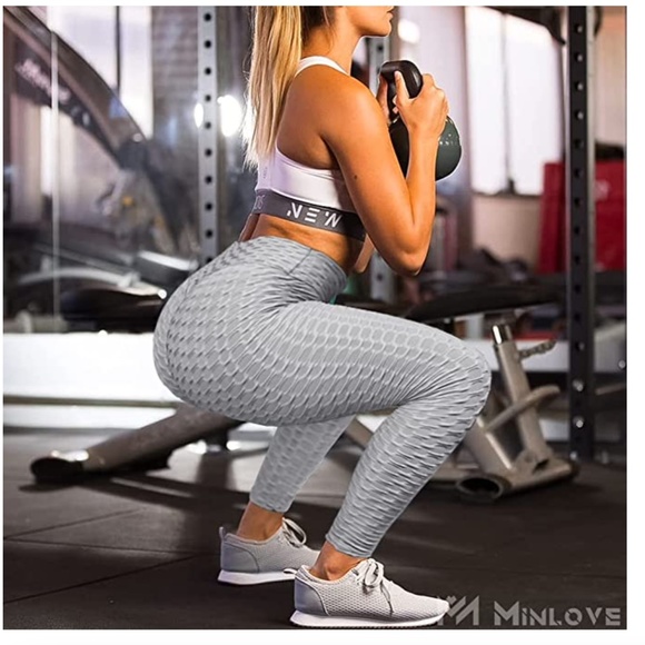 NEW TIK Tok Leggings for Women Butt Lift Tummy Control With 2 Side High Waist - Picture 3 of 6